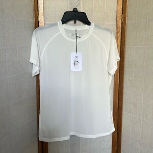 Zyia Active White Tiebreak Tee Size L